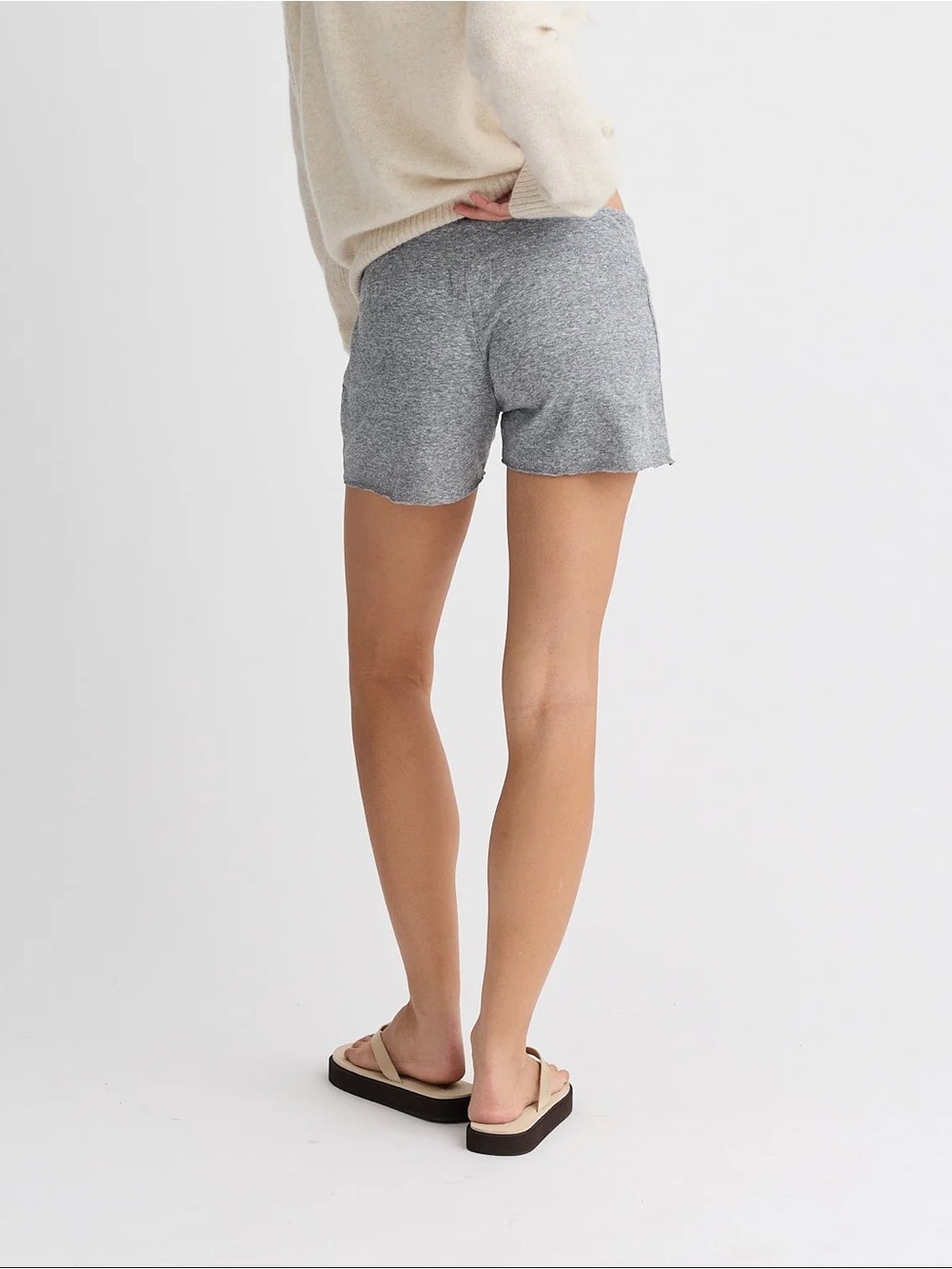 MONROW•TEXTURED TRI-BLEND VINTAGE SHORT•GRANITE•SIZE S - Picture 4 of 12
